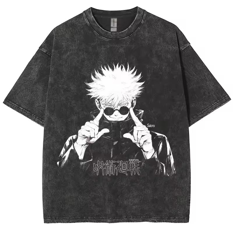 Jujutsu Kaisen Gojo Satoru Washed Tee - 05 jujutsu kaisen gojo washed tee