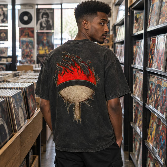 Naruto Uchiha Clan Crest Washed Tee