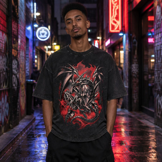 Yu-Gi-Oh! Red-Eyes Black Dragon Washed Tee