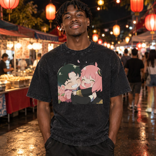 Spy x Family Anya and Damian Washed Tee