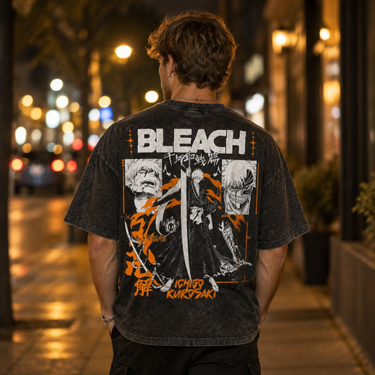 Bleach Ichigo Kurosaki Double-Sided Washed Tee