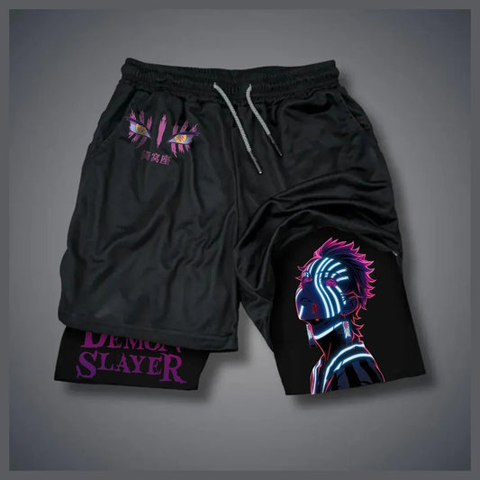 Demon Slayer 2-in-1 Gym Shorts