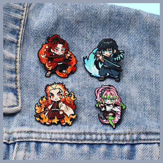 Demon Slayer Hashira Chibi Enamel Pin Set
