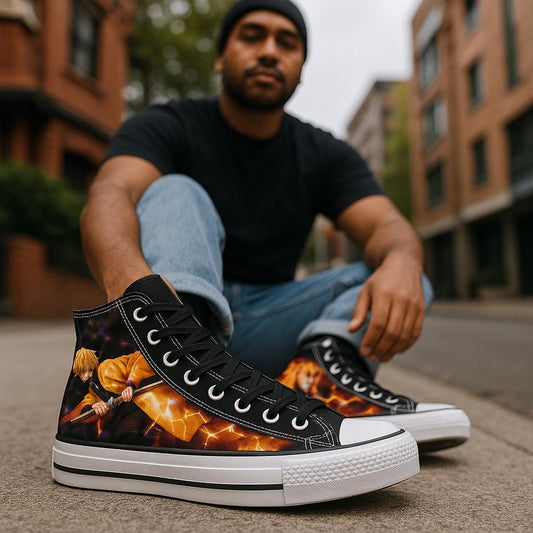 Demon Slayer Rengoku And Zenitsu Canvas High Tops
