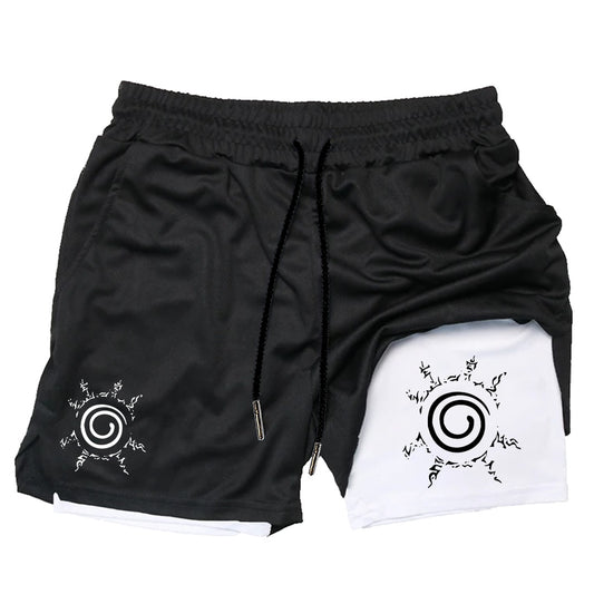 Naruto Seal 2-in-1 Gym Shorts