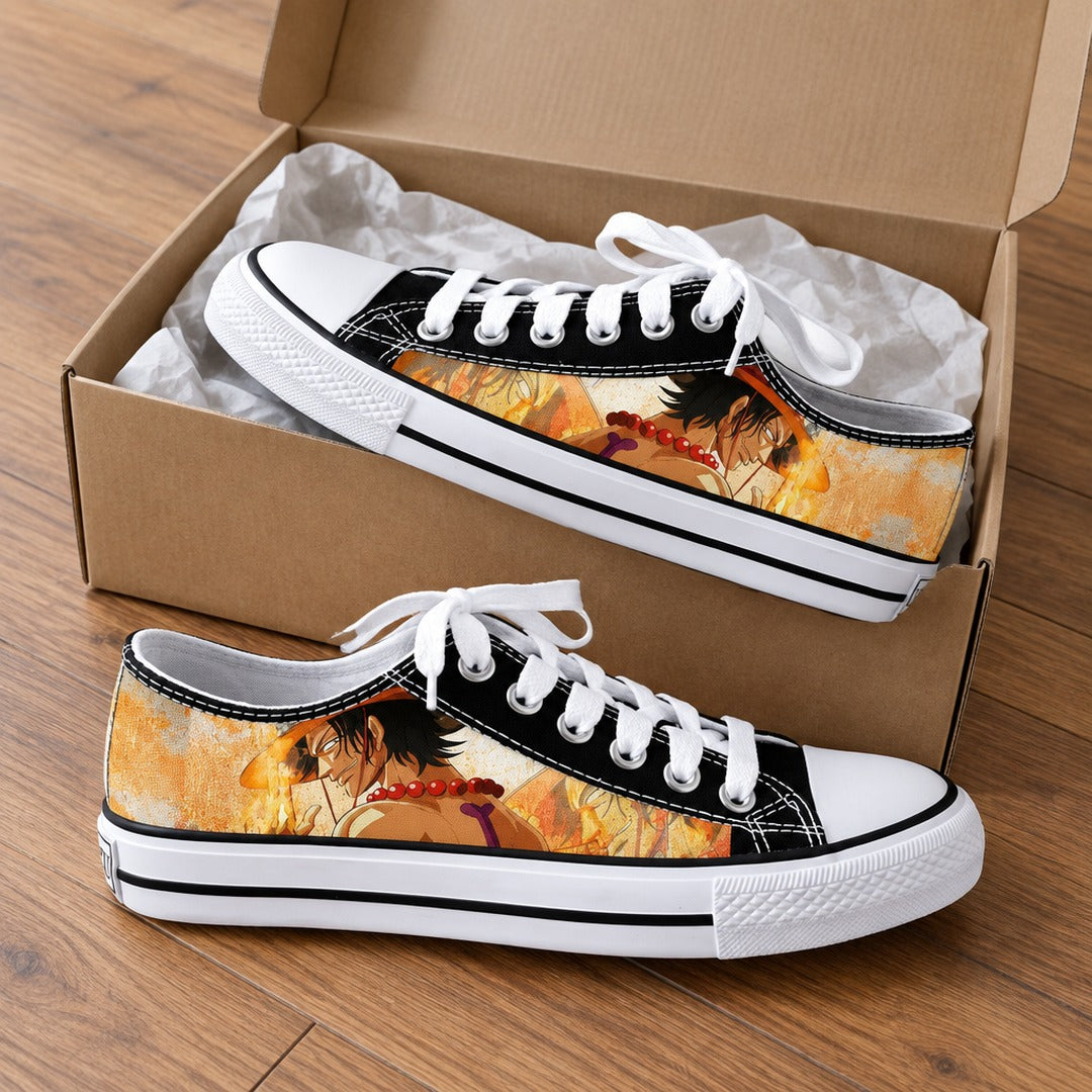 One Piece Ace Low Top Canvas Sneakers