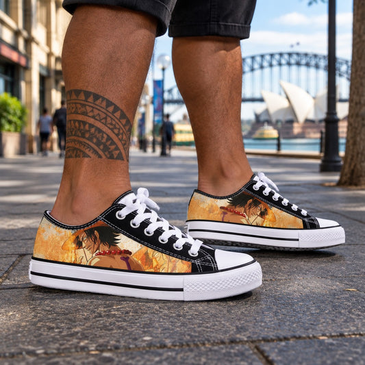 One Piece Ace Low Top Canvas Sneakers