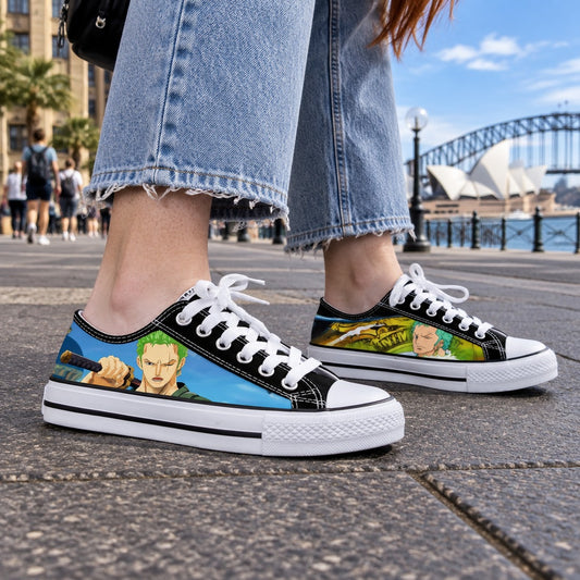 One Piece Zoro Low Top Canvas Sneakers