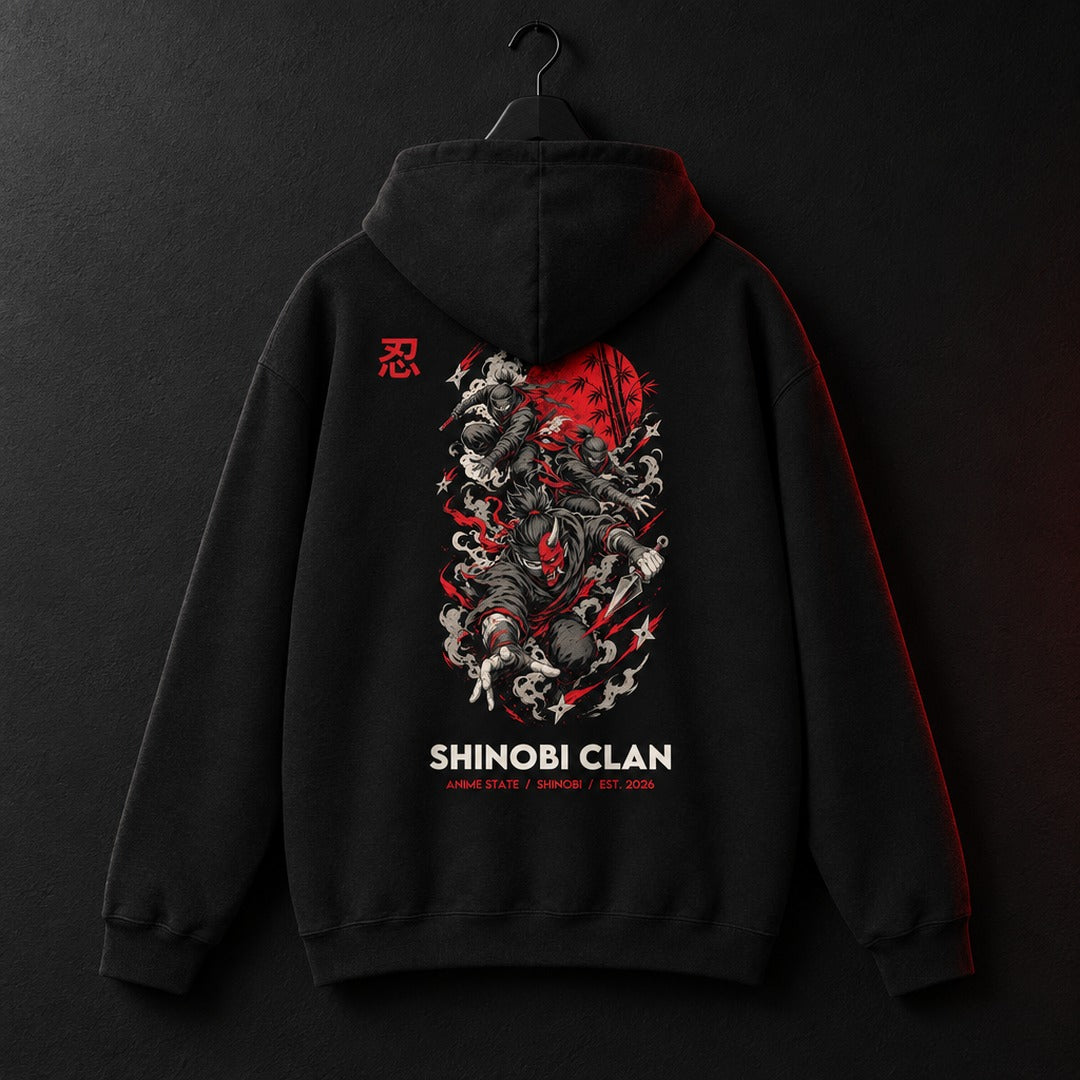 Shinobi Clan Back-Print Hoodie - 01 hero