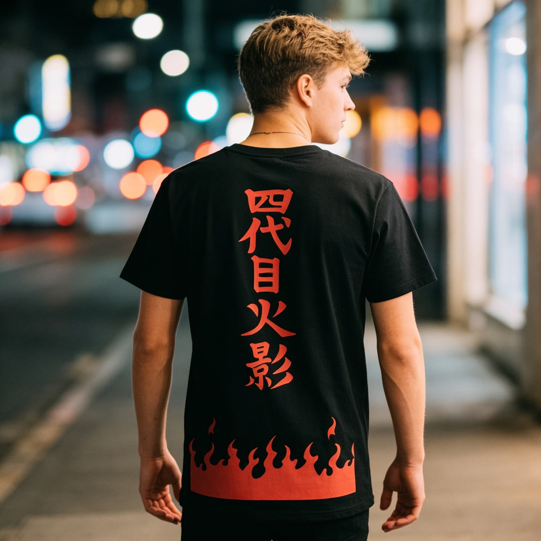 Naruto Fourth Hokage Flame Tee