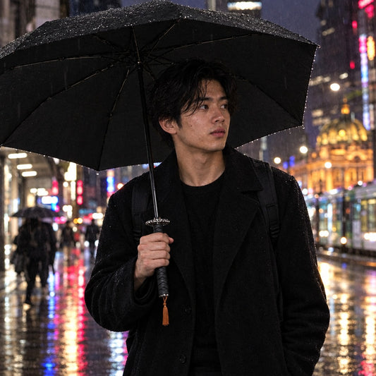 Katana Handle Folding Umbrella - 02 u01 using