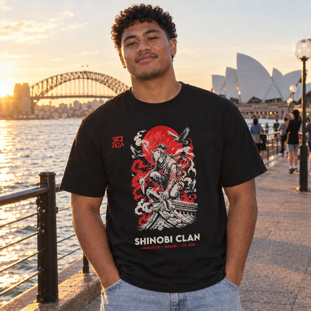 Shinobi Clan Graphic Tee - 02 u01 wearing