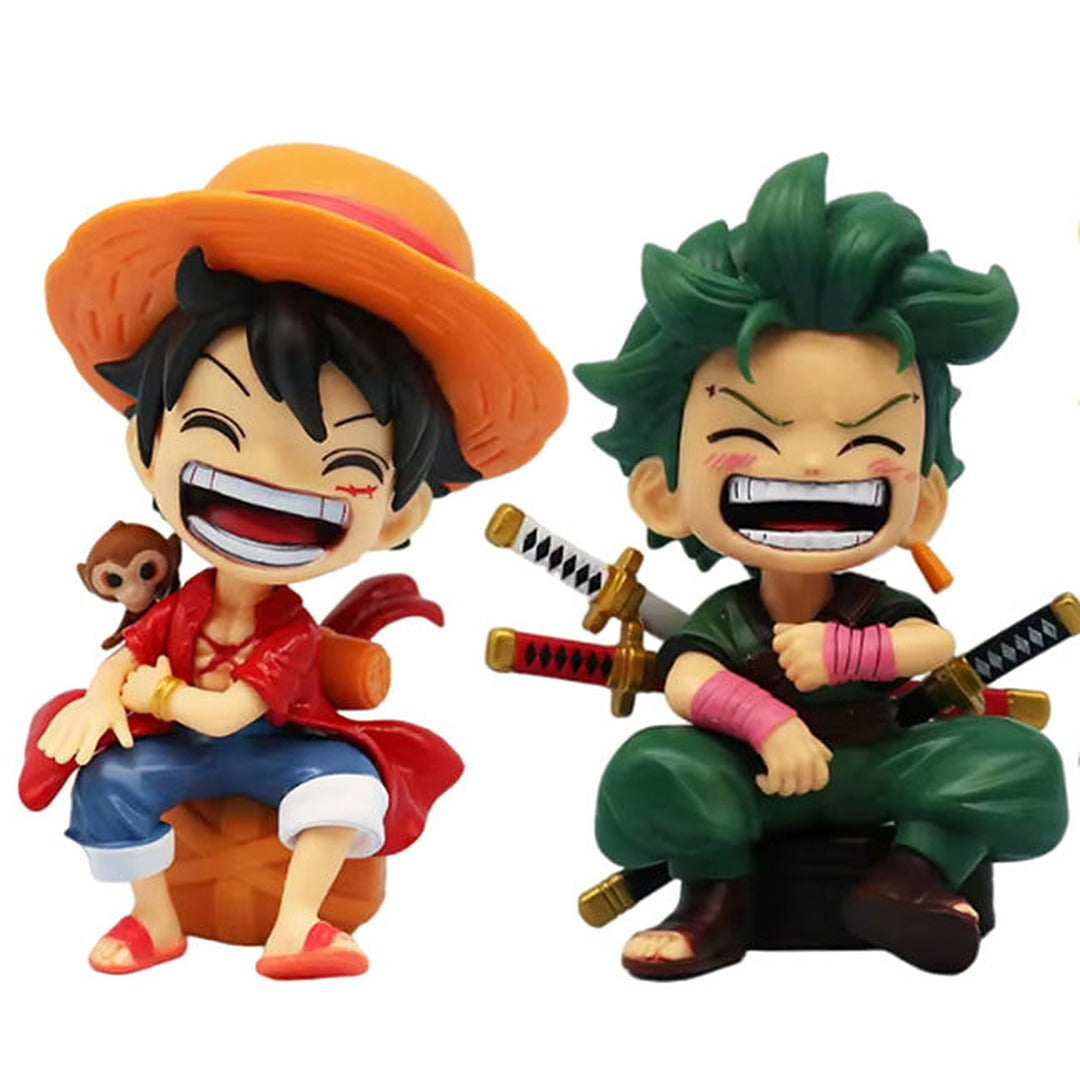 One Piece Chibi Sitting Figure - 01 one piece luffy zoro sitting figure