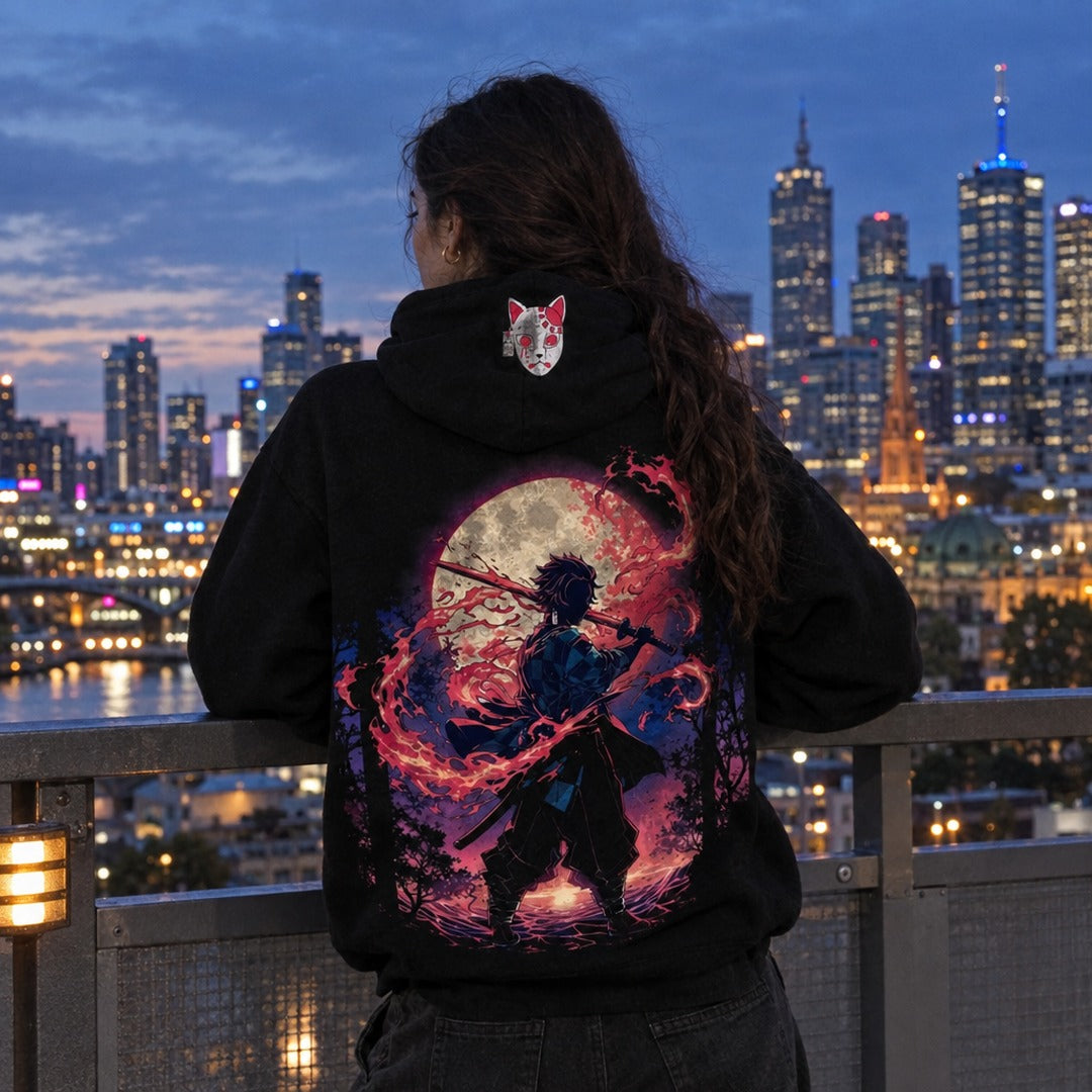 Demon Slayer Tanjiro Hoodie - 03 u04 wearing