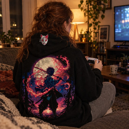 Demon Slayer Tanjiro Hoodie - 04 u02 wearing