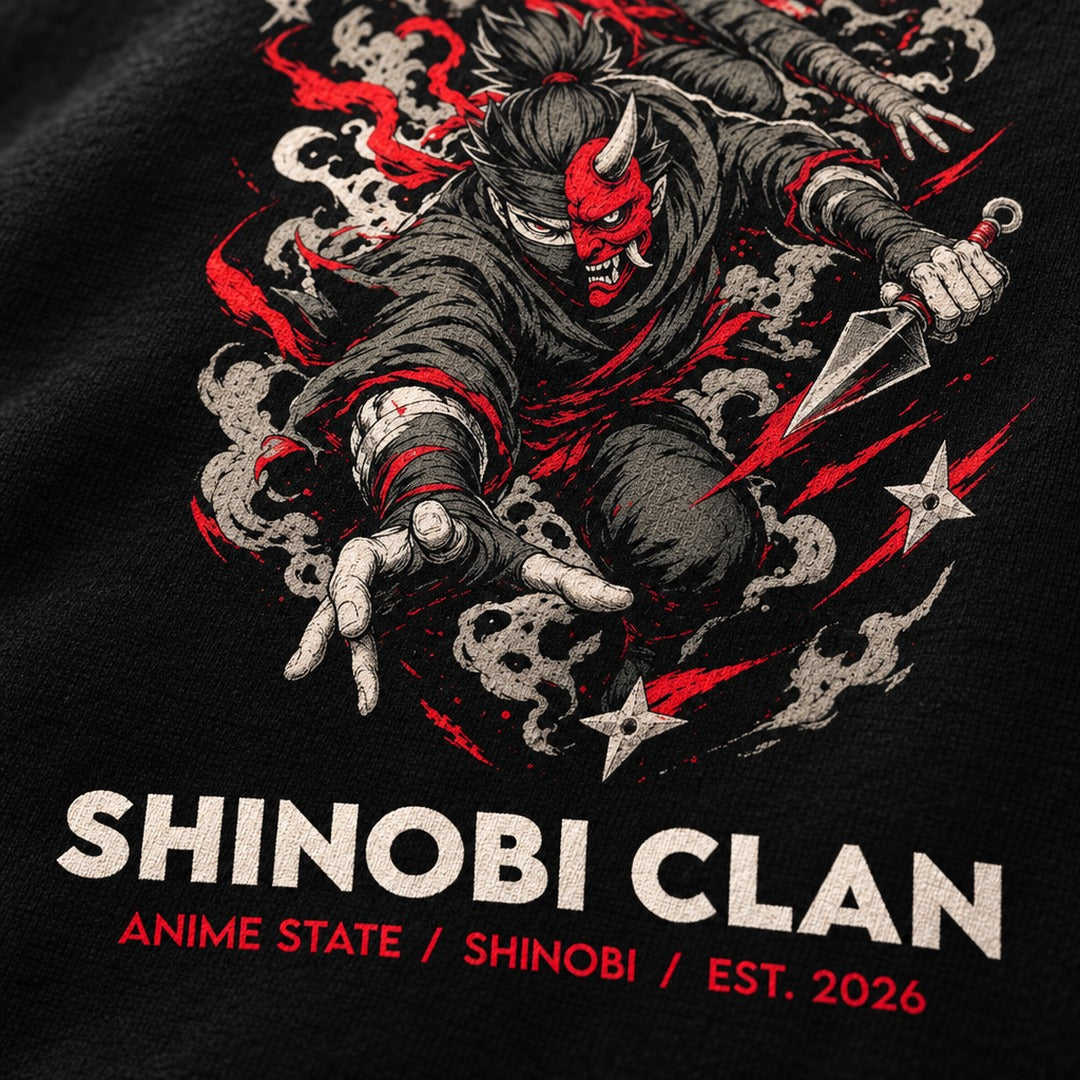 Shinobi Clan Back-Print Hoodie - 05 detail