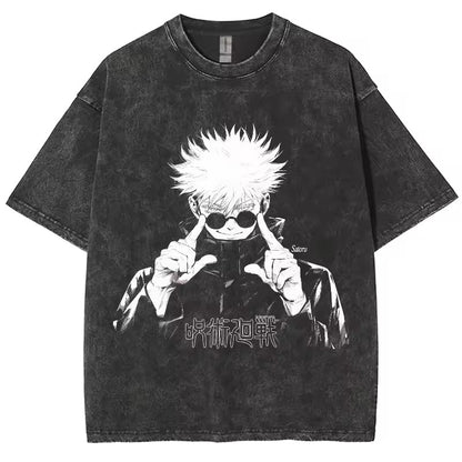Jujutsu Kaisen Gojo Satoru Washed Tee - 05 jujutsu kaisen gojo washed tee