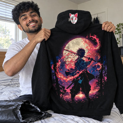 Demon Slayer Tanjiro Hoodie - 06 h01 holding