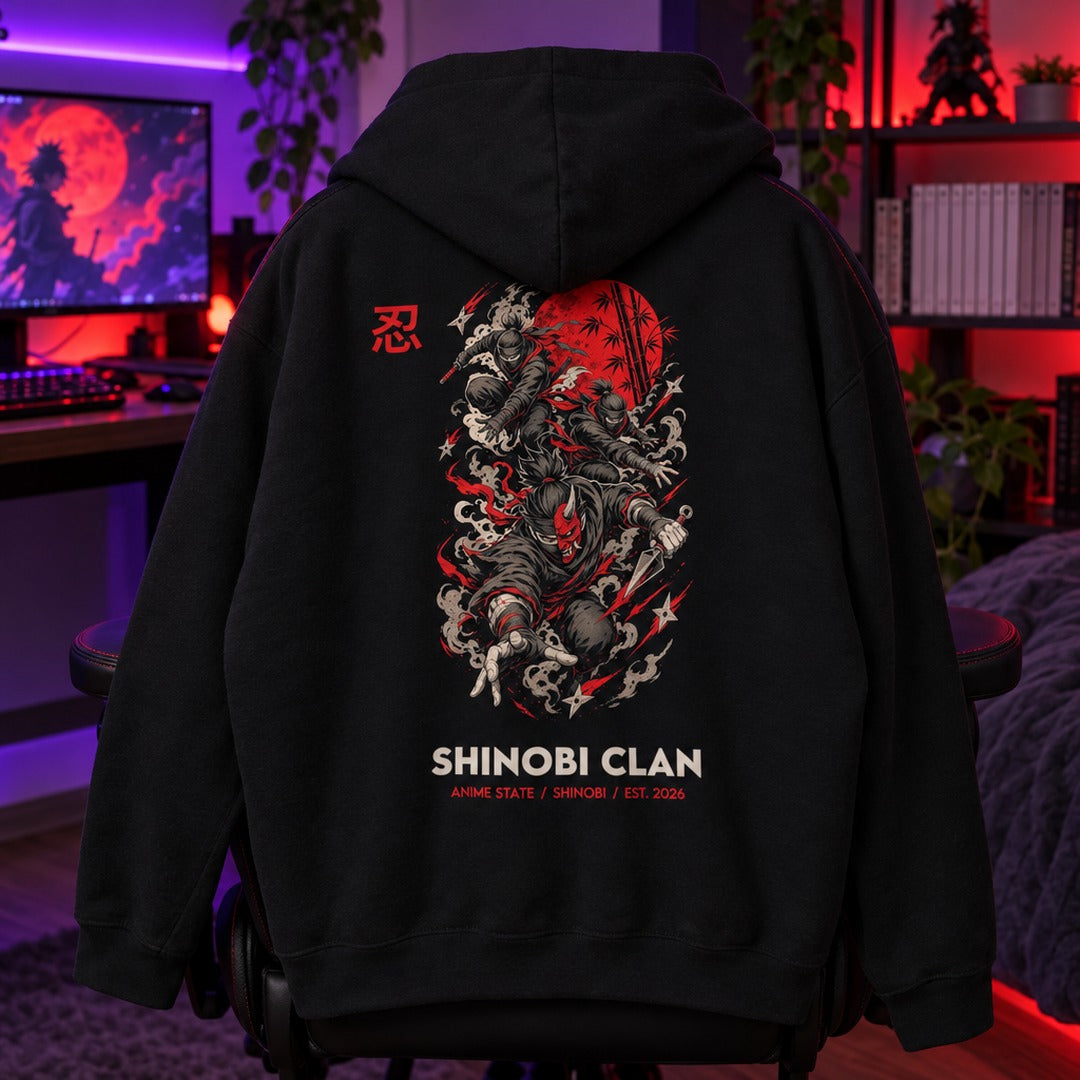 Shinobi Clan Back-Print Hoodie - 07 in context
