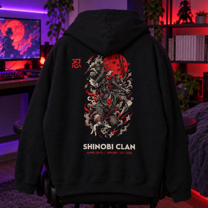 Shinobi Clan Back-Print Hoodie - 07 in context
