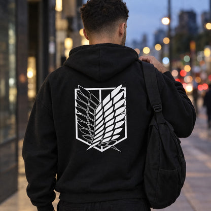 Attack on Titan Survey Corps Hoodie - 08 u03 wearing