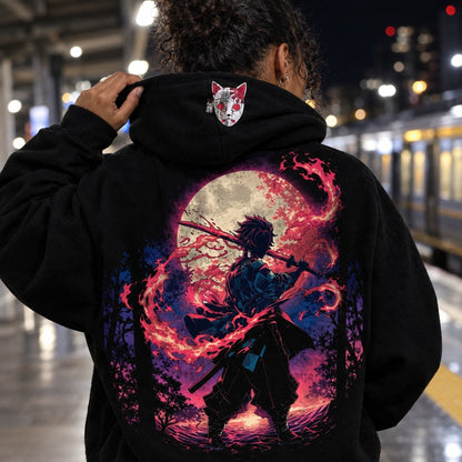 Demon Slayer Tanjiro Hoodie - 08 u03 wearing