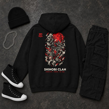 Shinobi Clan Back-Print Hoodie - 09 flatlay