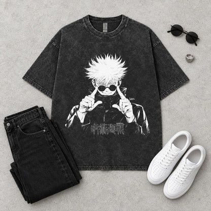 Jujutsu Kaisen Gojo Washed Tee - 09 flatlay