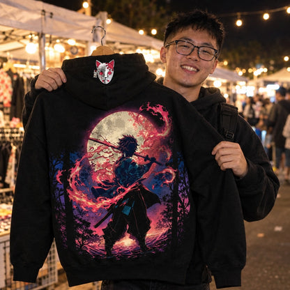 Demon Slayer Tanjiro Hoodie - 10 h02 holding