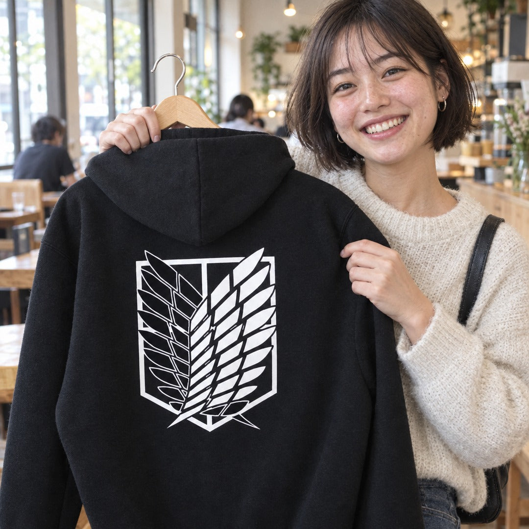 Attack on Titan Survey Corps Hoodie - 10 h02 holding