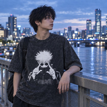 Jujutsu Kaisen Gojo Washed Tee - 12 lifestyle