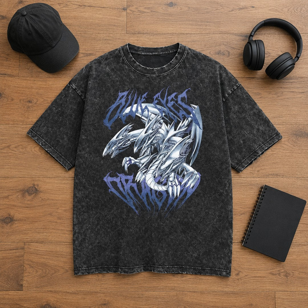 Yu-Gi-Oh! Blue-Eyes White Dragon Washed Tee