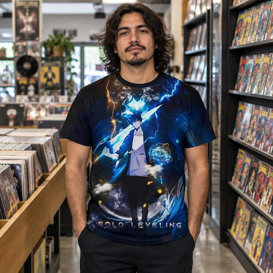 Solo Leveling Lightning 3D Print Tee