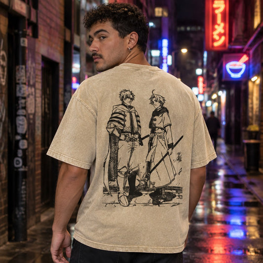 Mushoku Tensei Rudeus & Paul Washed Tee