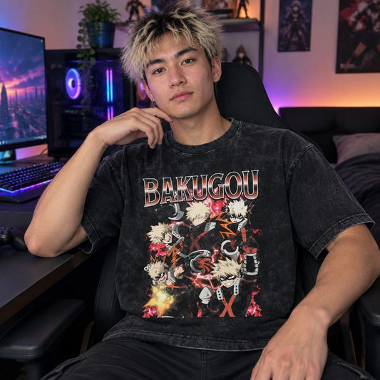 My Hero Academia Bakugou Washed Tee