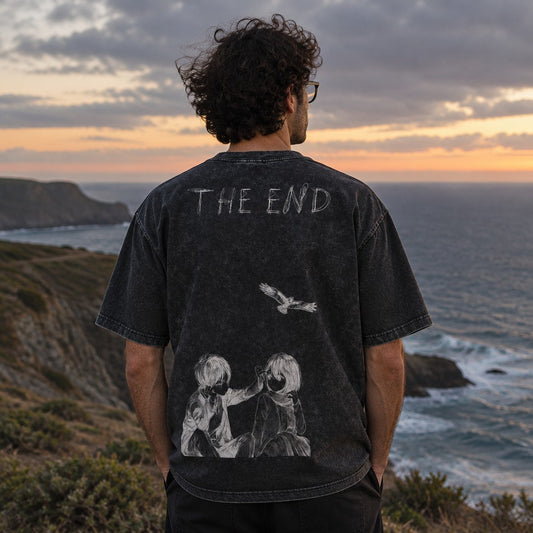 Attack on Titan Eren and Mikasa The End Washed Tee