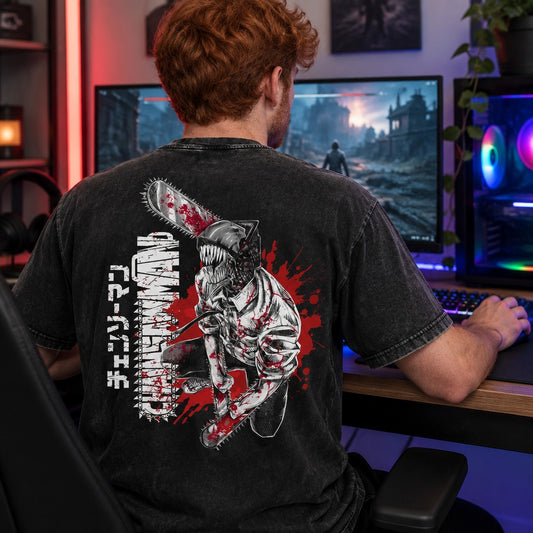 Chainsaw Man Denji Chainsaw Devil Washed Tee