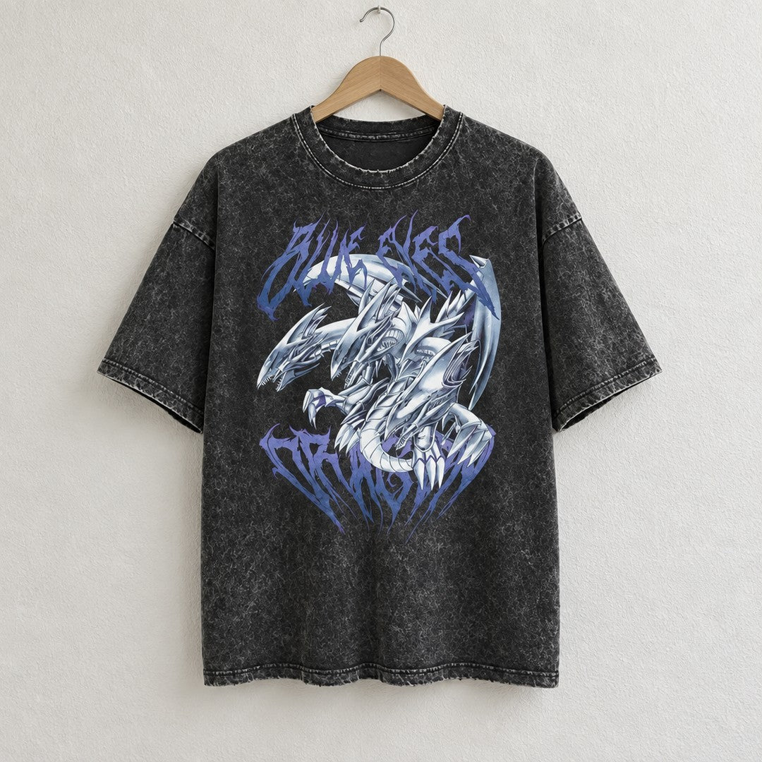 Yu-Gi-Oh! Blue-Eyes White Dragon Washed Tee