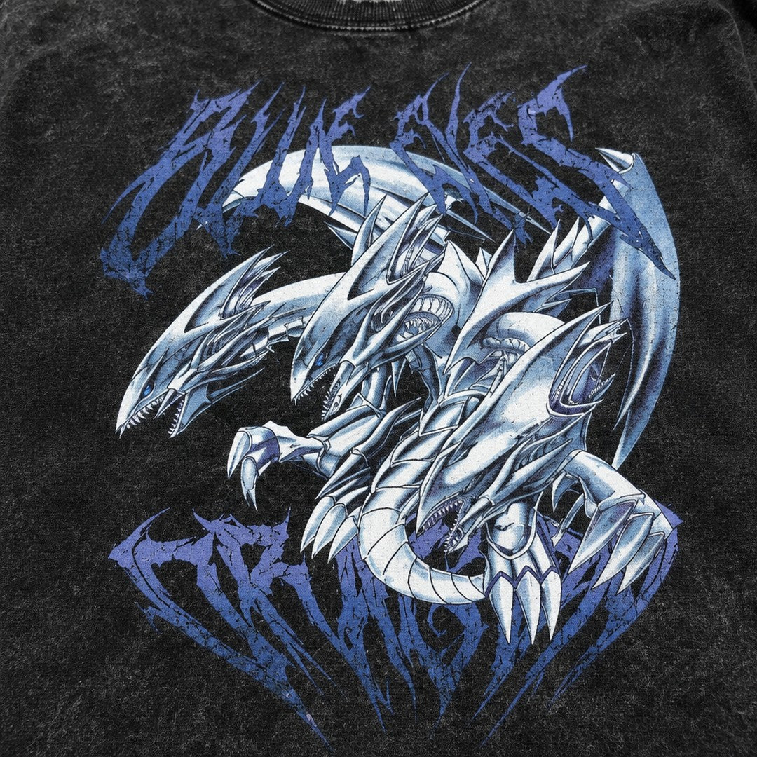 Yu-Gi-Oh! Blue-Eyes White Dragon Washed Tee