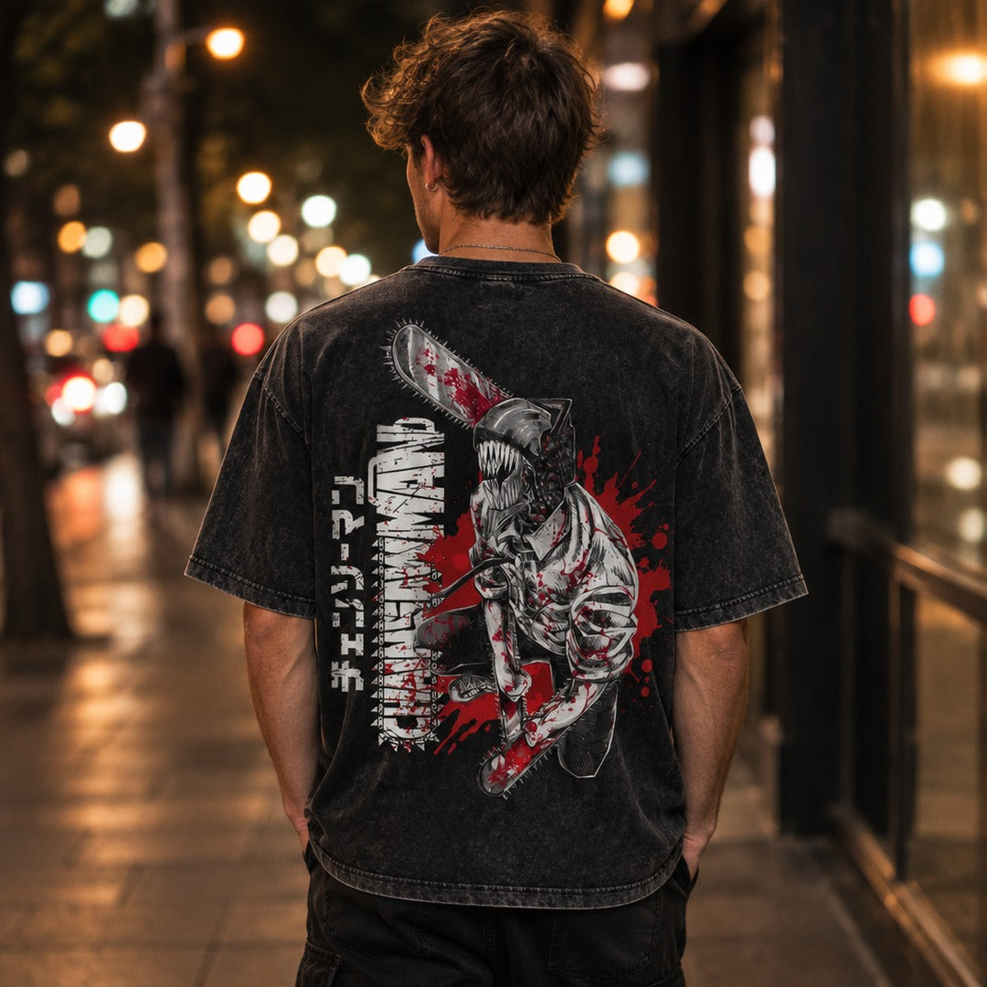 Chainsaw Man Denji Chainsaw Devil Washed Tee