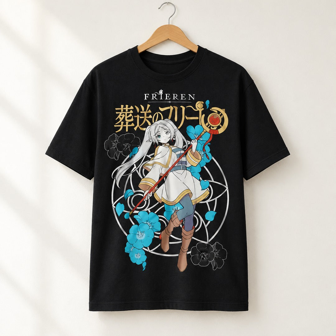 Frieren Staff and Magic Circle Tee