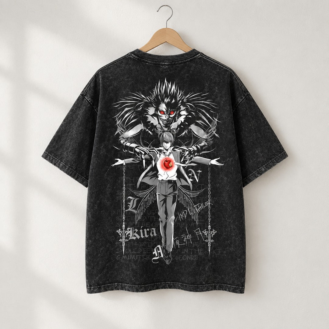 Death Note Light & Ryuk Washed Tee