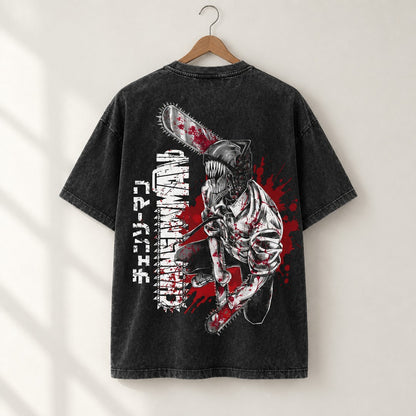 Chainsaw Man Denji Chainsaw Devil Washed Tee