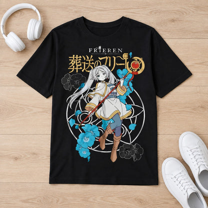 Frieren Staff and Magic Circle Tee