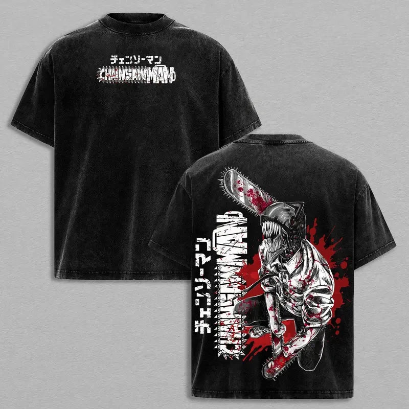 Chainsaw Man Denji Chainsaw Devil Washed Tee