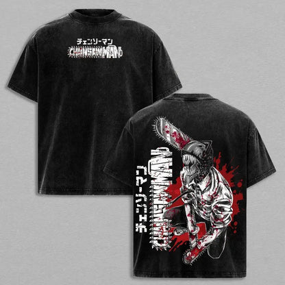 Chainsaw Man Denji Chainsaw Devil Washed Tee