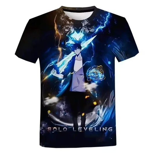 Solo Leveling Lightning 3D Print Tee - image 1