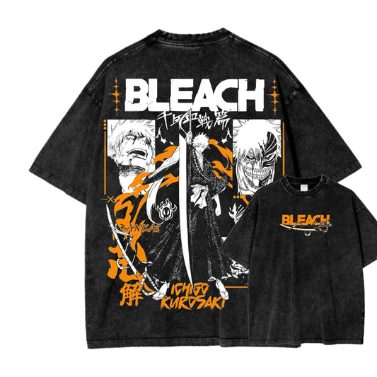 Bleach Ichigo Kurosaki Double-Sided Washed Tee