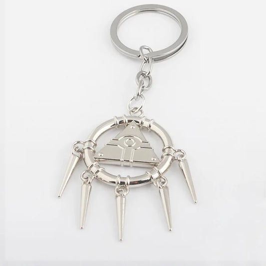 Yu-Gi-Oh! Millennium Ring Pendant - Silver keychain