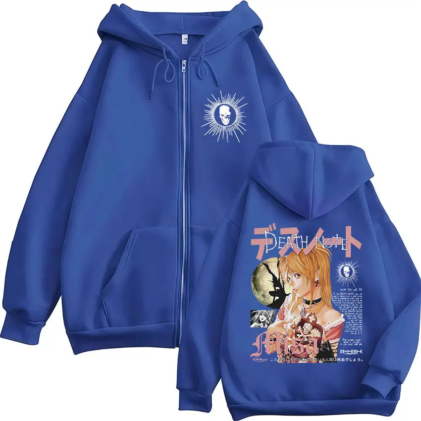 Death Note Misa Amane Zip Hoodie - Royal Blue